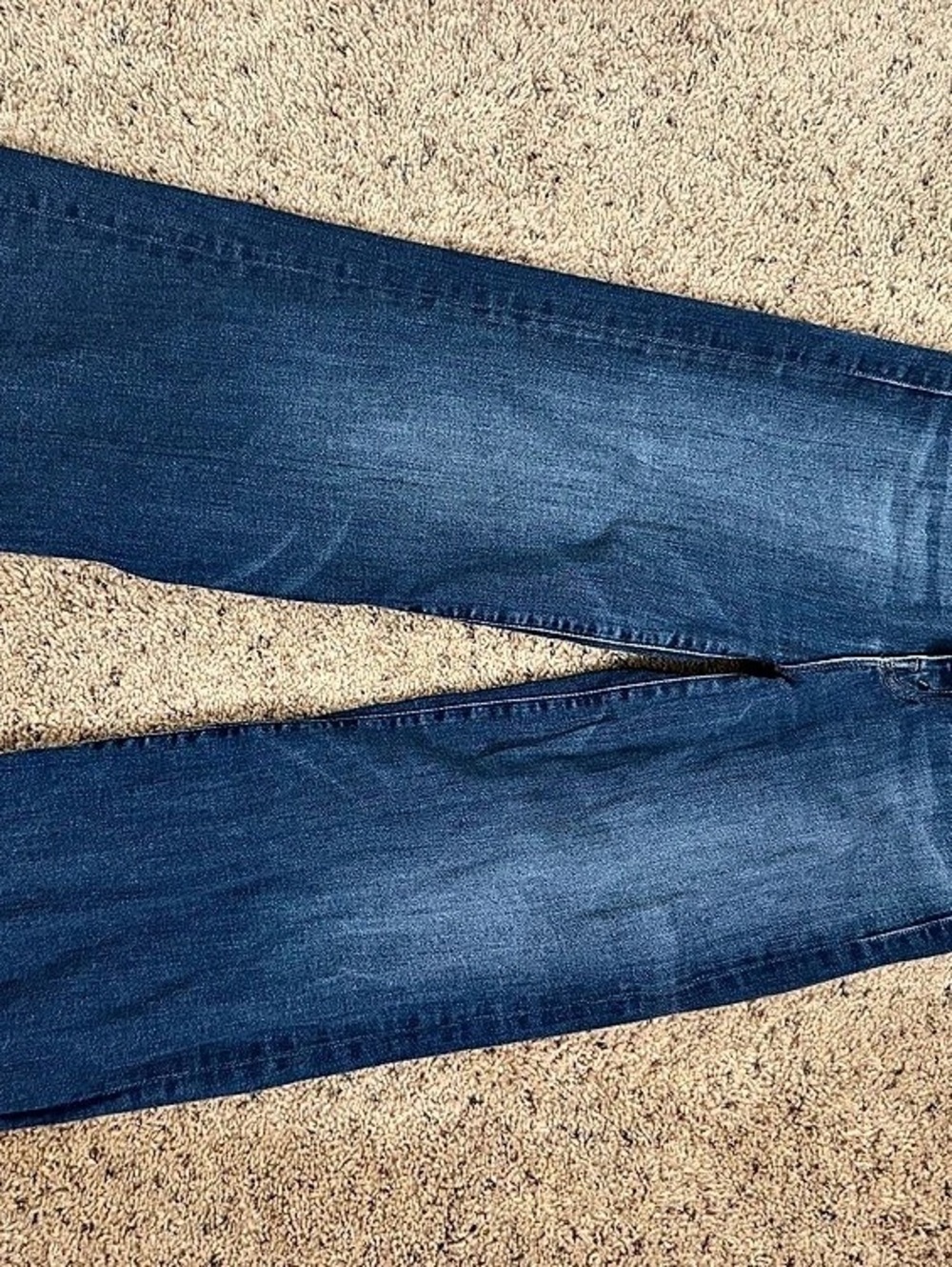 Mother The Swooner Roller Crop Fray Flare Jeans in Blue Waist 27